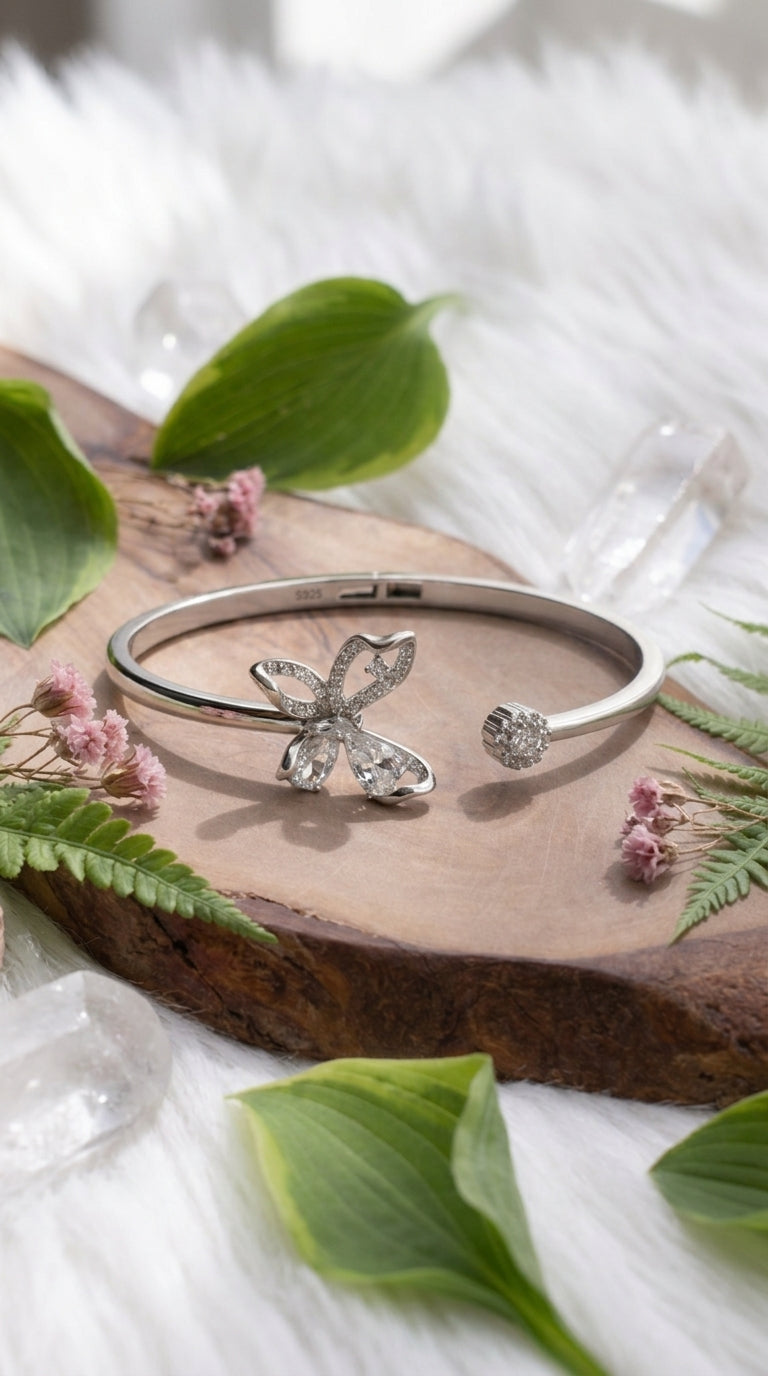 Flutter Bloom Open Cuff Bracelet