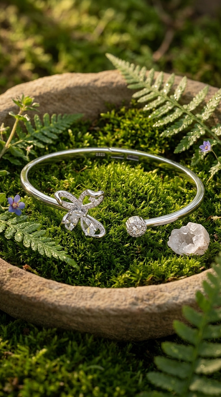 Flutter Bloom Open Cuff Bracelet