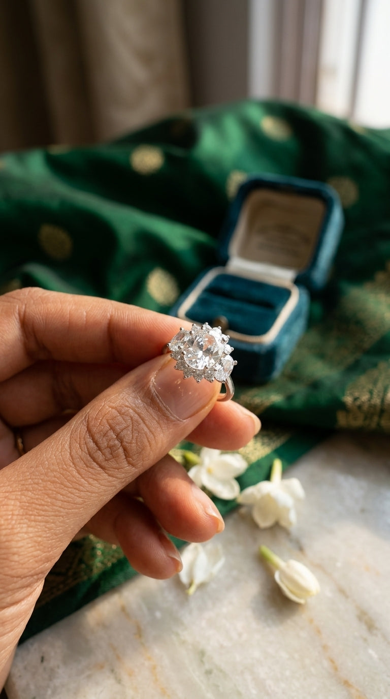 Royal Halo Statement Ring