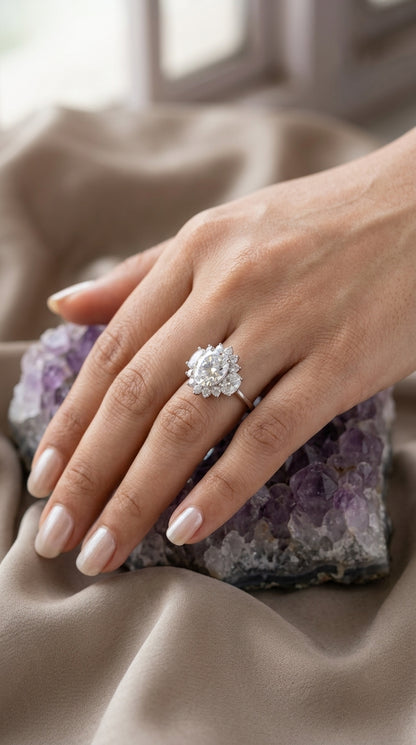 Royal Halo Statement Ring