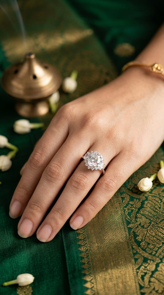 Royal Halo Statement Ring
