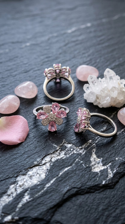 Blush Bloom Statement Ring