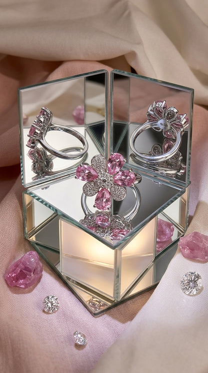 Blush Bloom Statement Ring