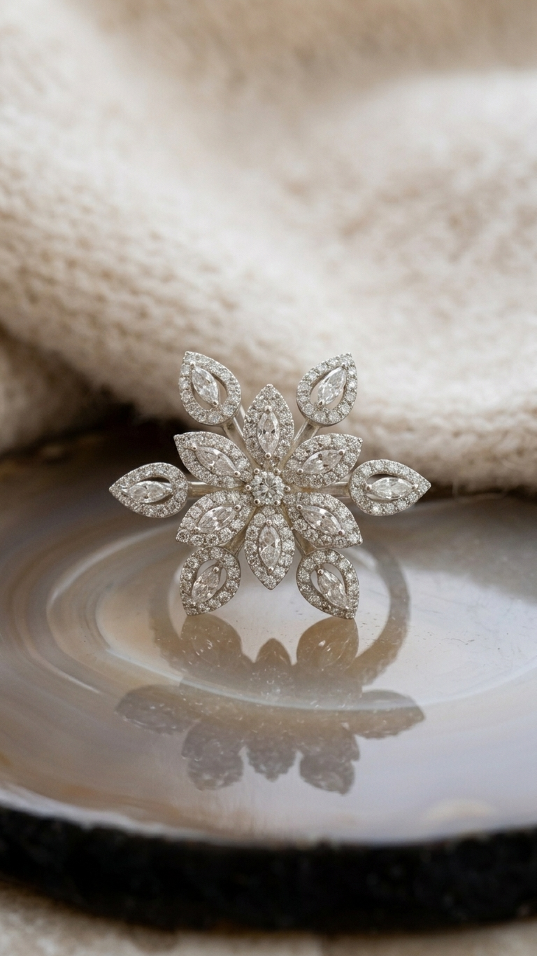 Snowflake Bloom Statement Ring