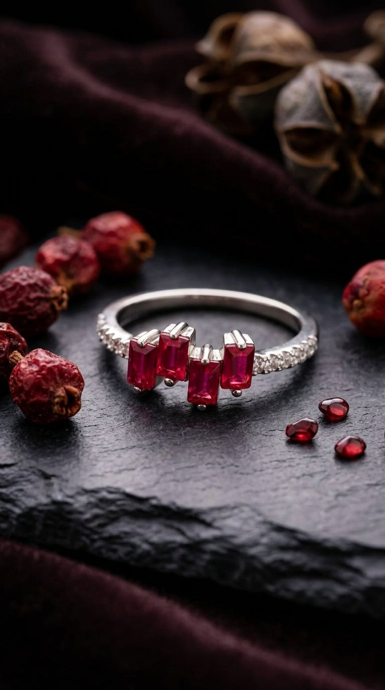 Ruby Emerald Cut Ring