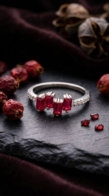 Ruby Emerald Cut Ring