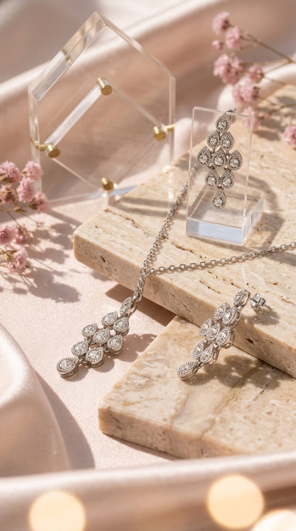 Floral Cascade Jewellery Set