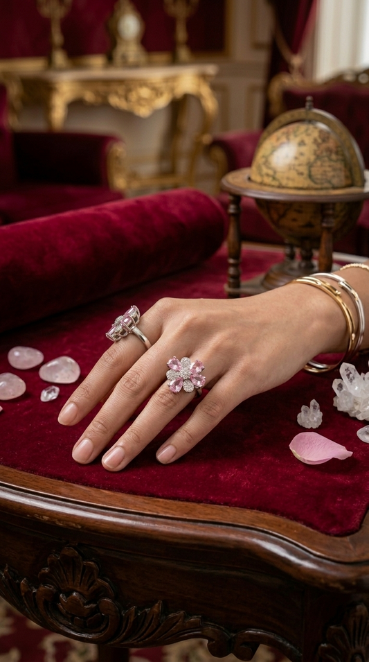 Blush Bloom Statement Ring