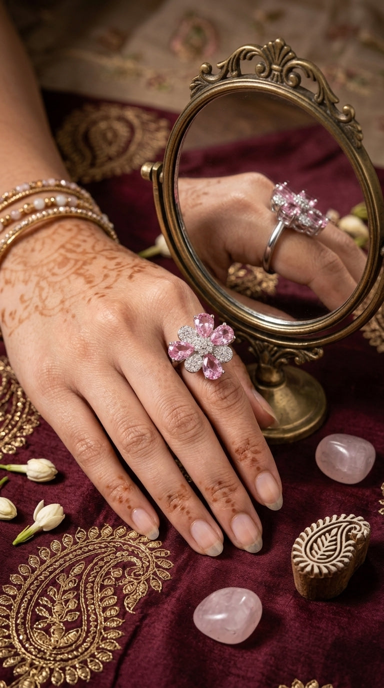 Blush Bloom Statement Ring