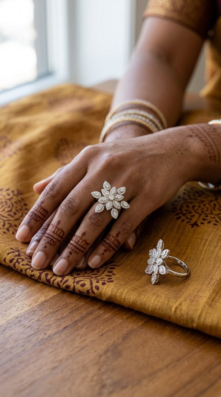 Snowflake Bloom Statement Ring
