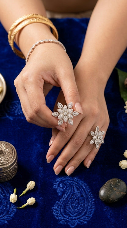 Snowflake Bloom Statement Ring