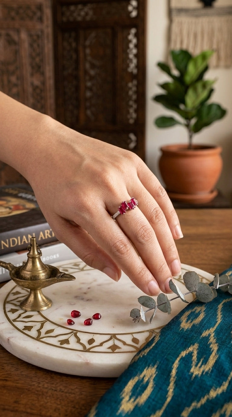 Ruby Emerald Cut Ring