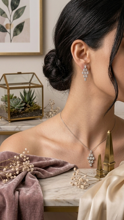 Floral Cascade Jewellery Set