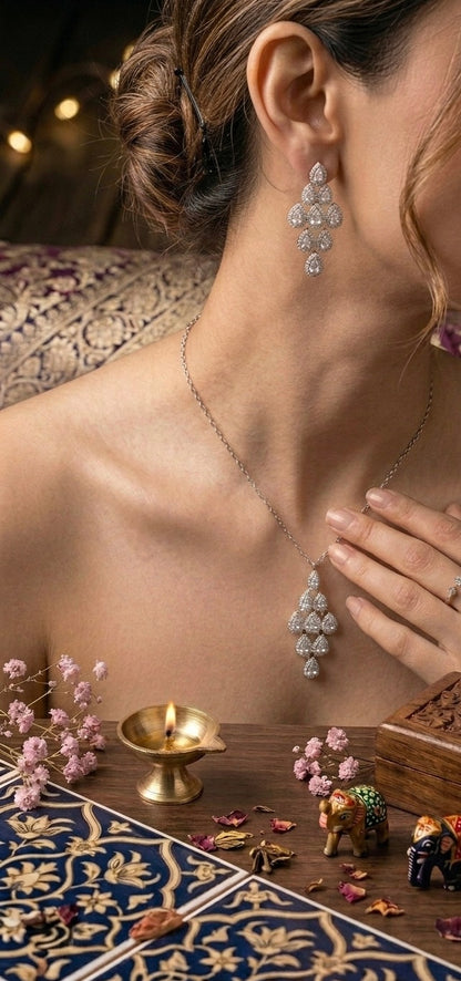 Floral Cascade Jewellery Set