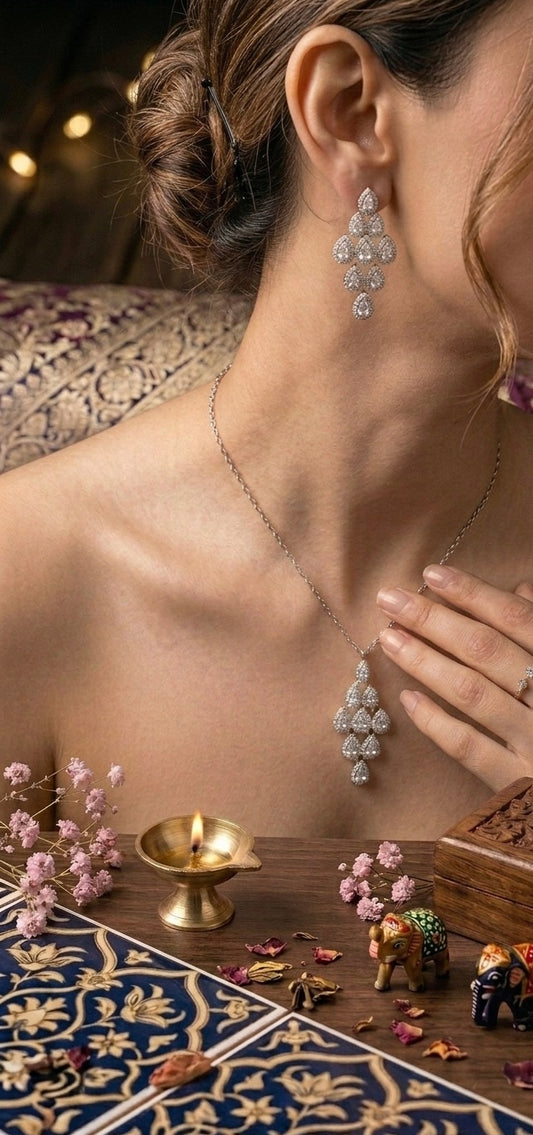 Floral Cascade Jewellery Set