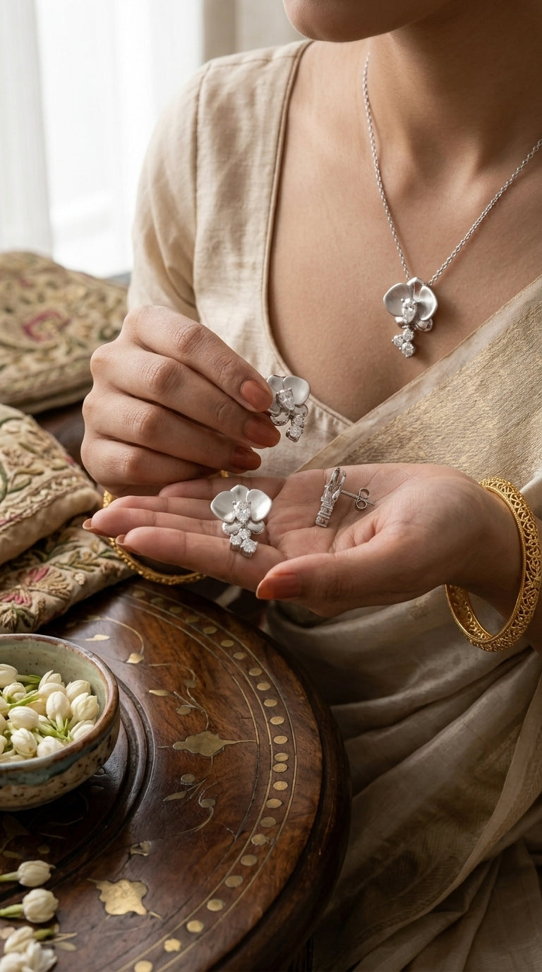Orchid Bloom Jewellery Set