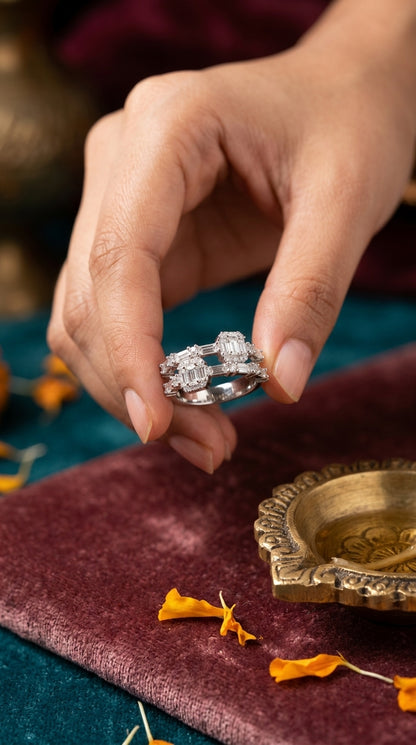 Celestial Geometry Statement Ring