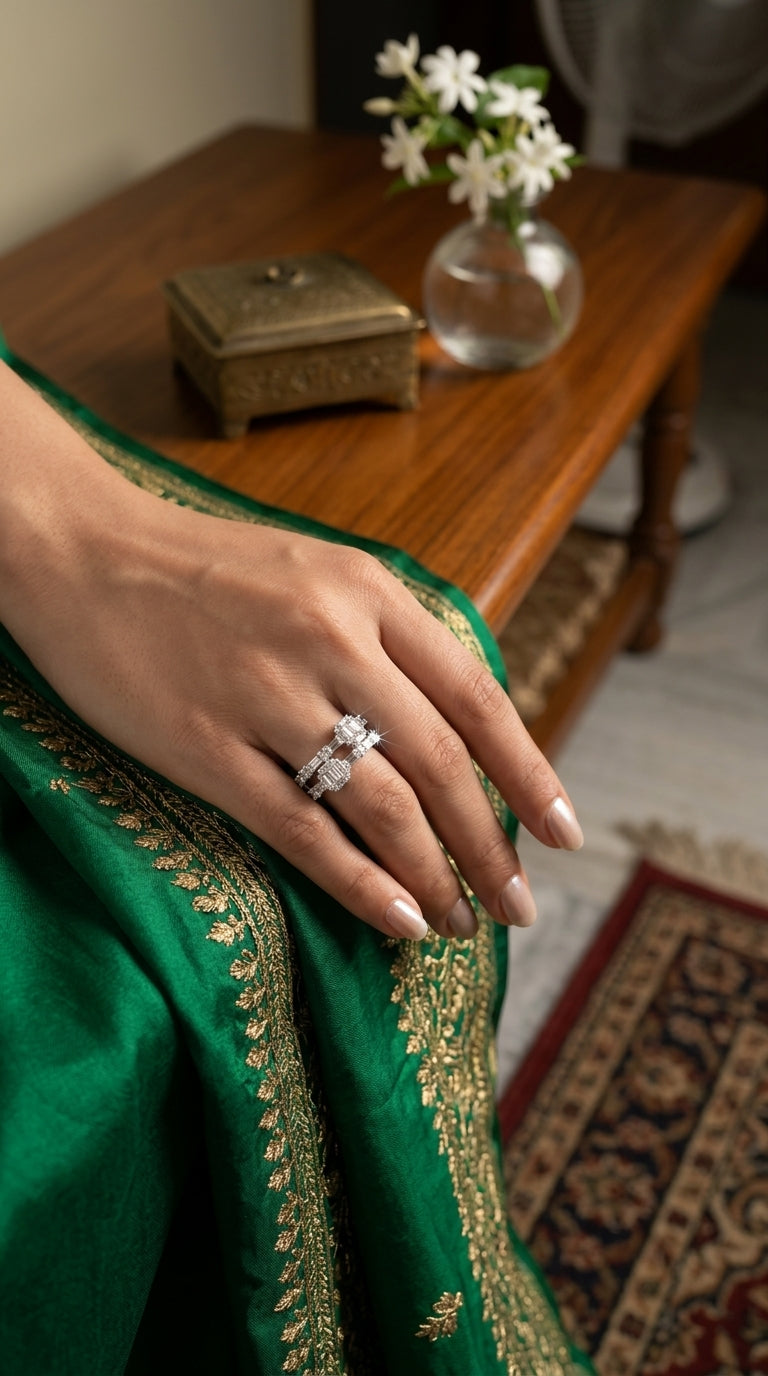 Celestial Geometry Statement Ring
