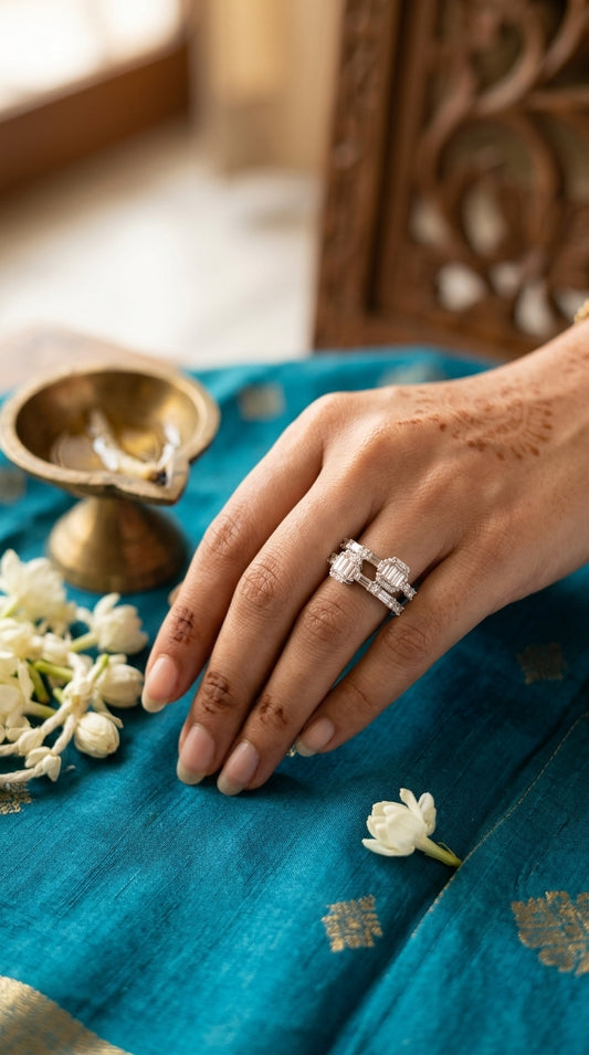 Celestial Geometry Statement Ring