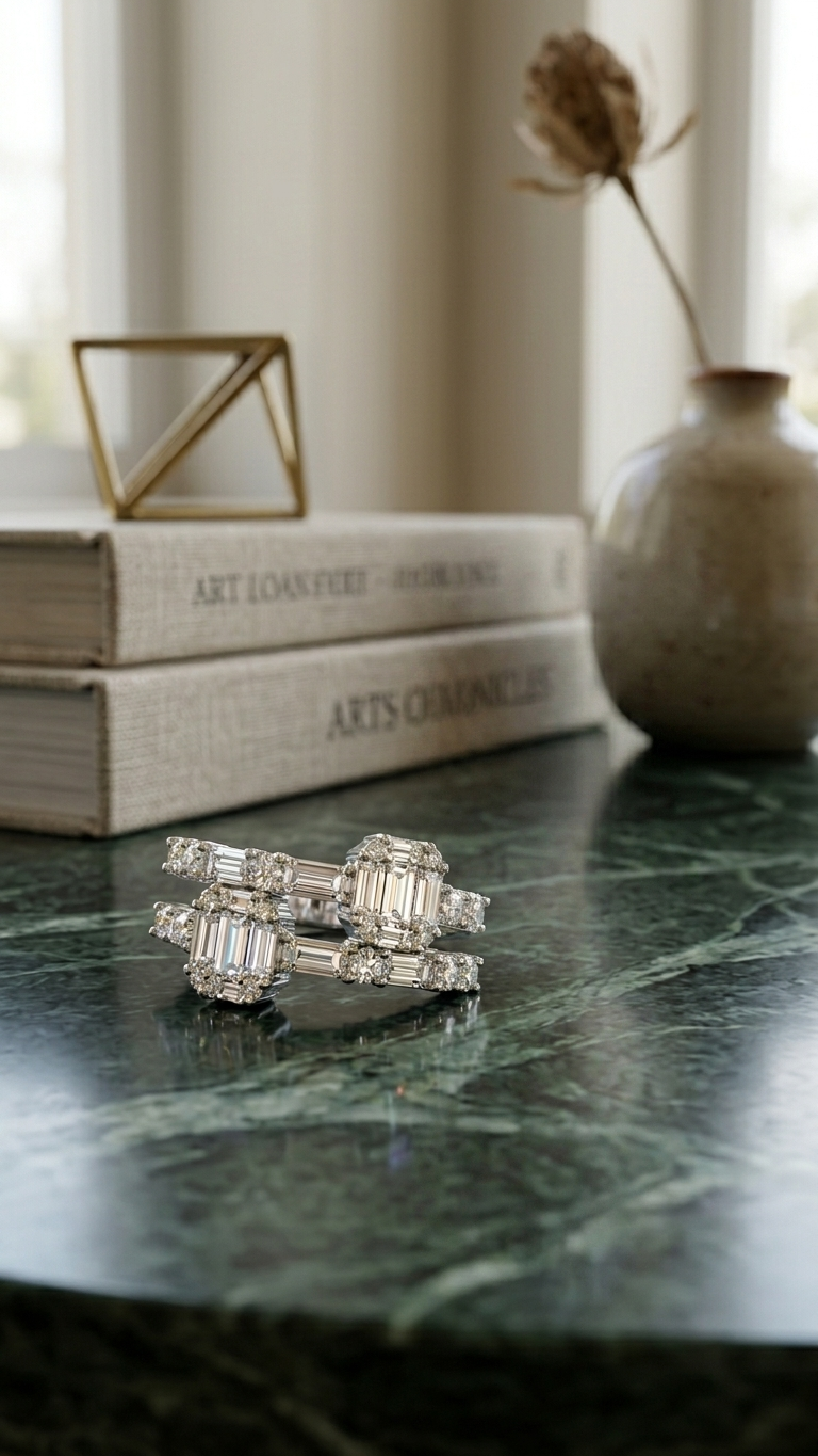 Celestial Geometry Statement Ring