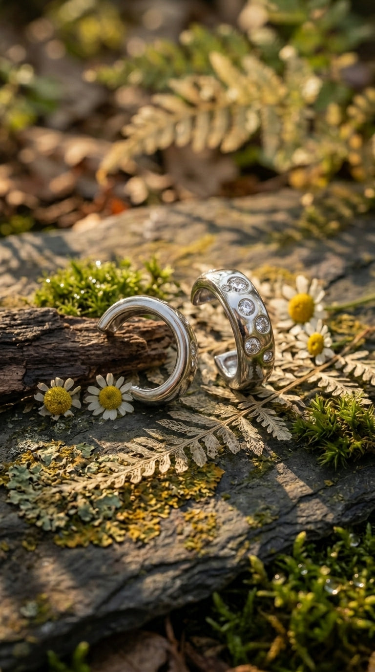 Celestial Spark Huggie Earrings