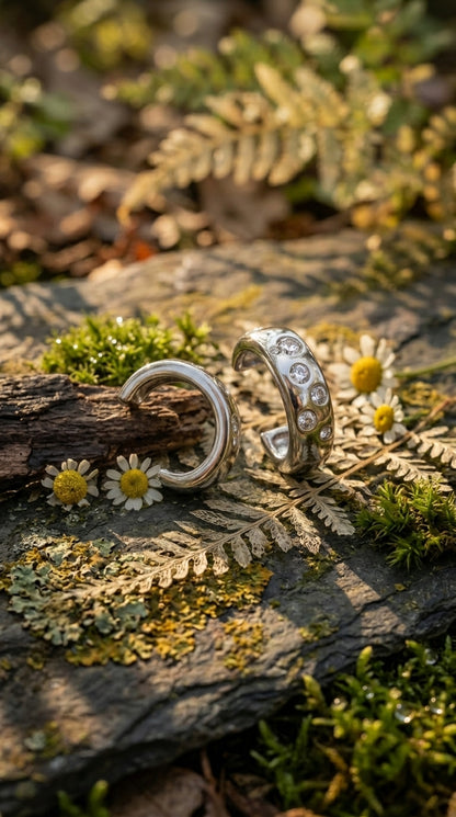 Celestial Spark Huggie Earrings