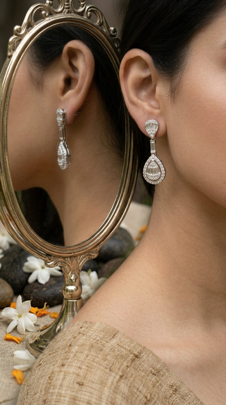 Regal Teardrop Drop Earrings