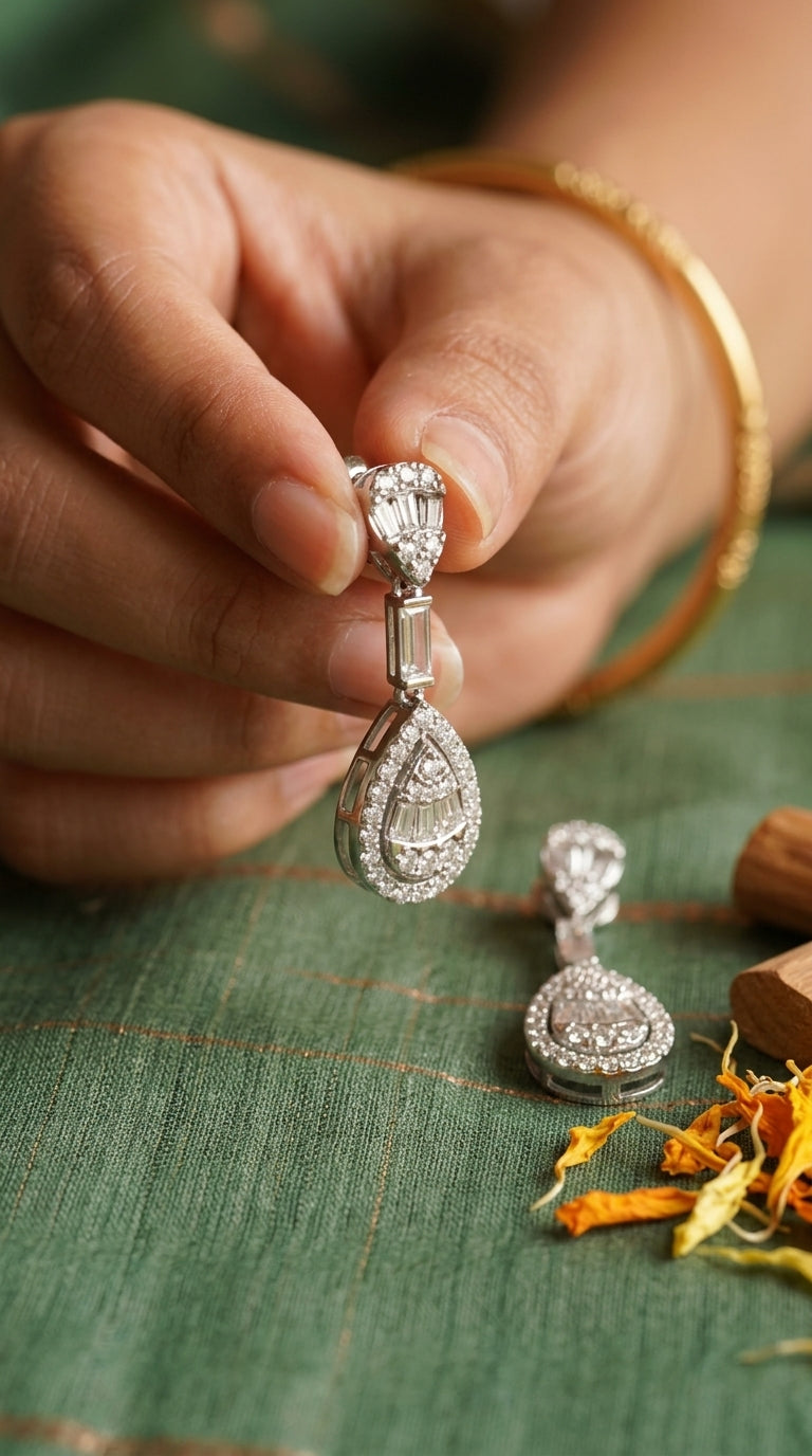 Regal Teardrop Drop Earrings