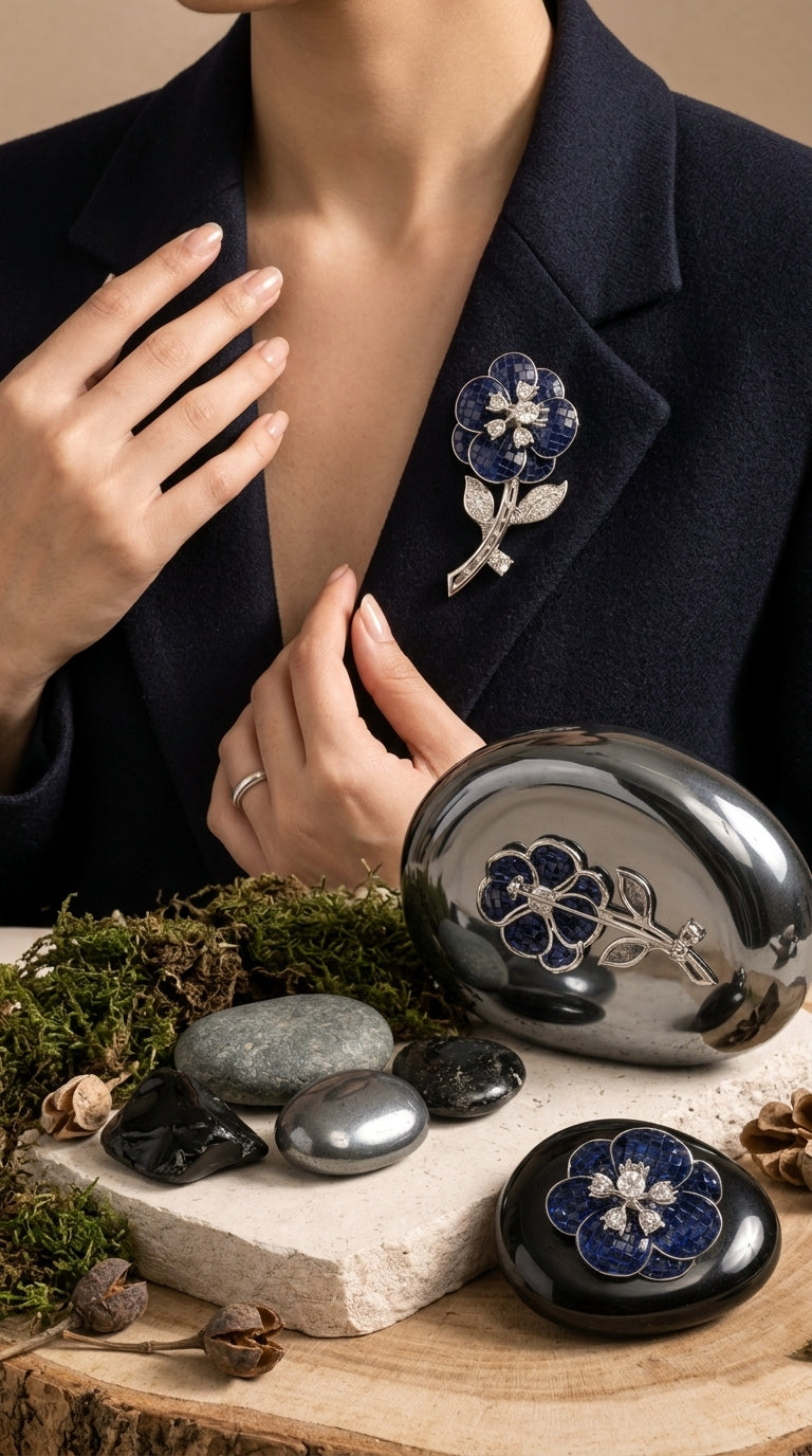 Midnight Bloom Brooch