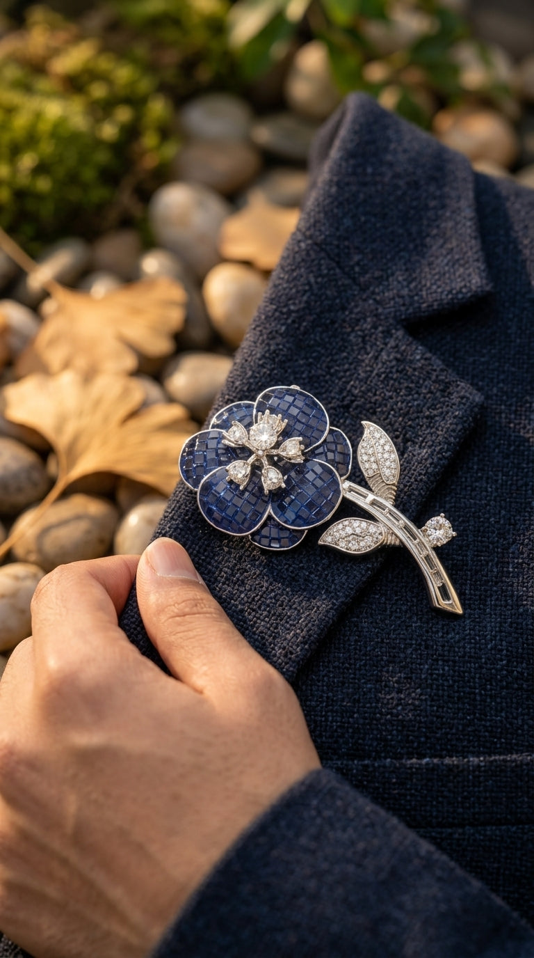 Midnight Bloom Brooch