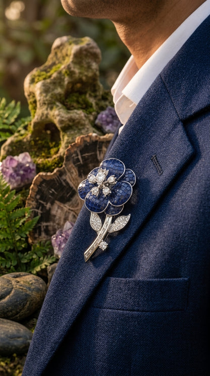 Midnight Bloom Brooch