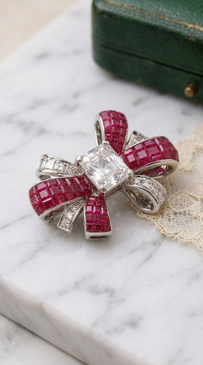 Ruby Bloom Statement Brooch