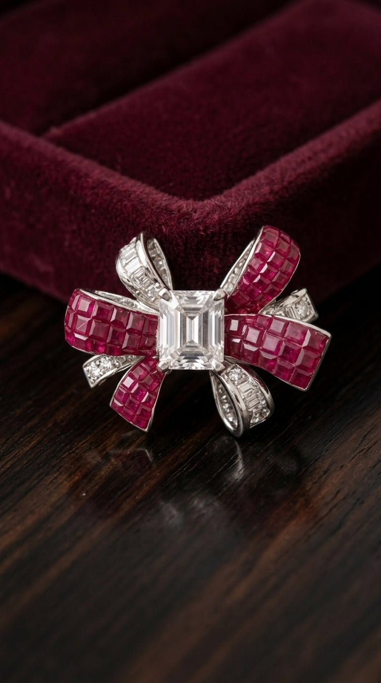 Ruby Bloom Statement Brooch