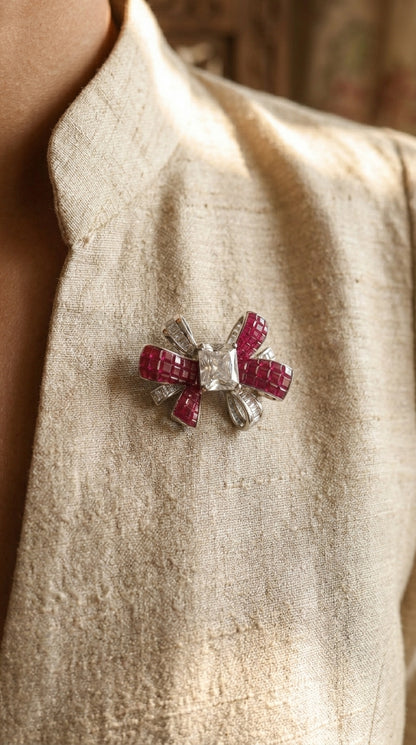 Ruby Bloom Statement Brooch