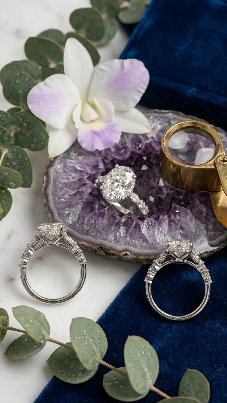 Oval Solitaire Moissanite Ring