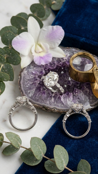 Oval Solitaire Moissanite Ring