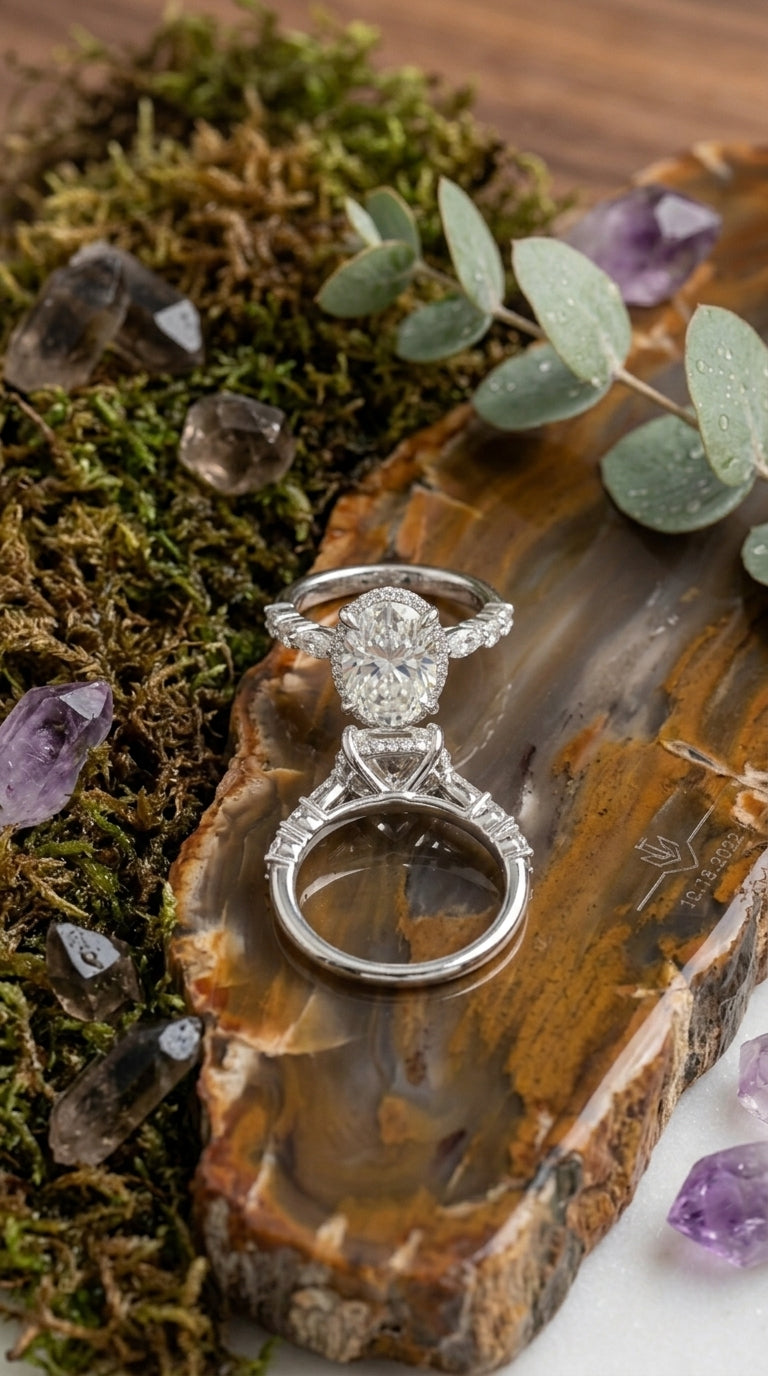 Oval Solitaire Moissanite Ring
