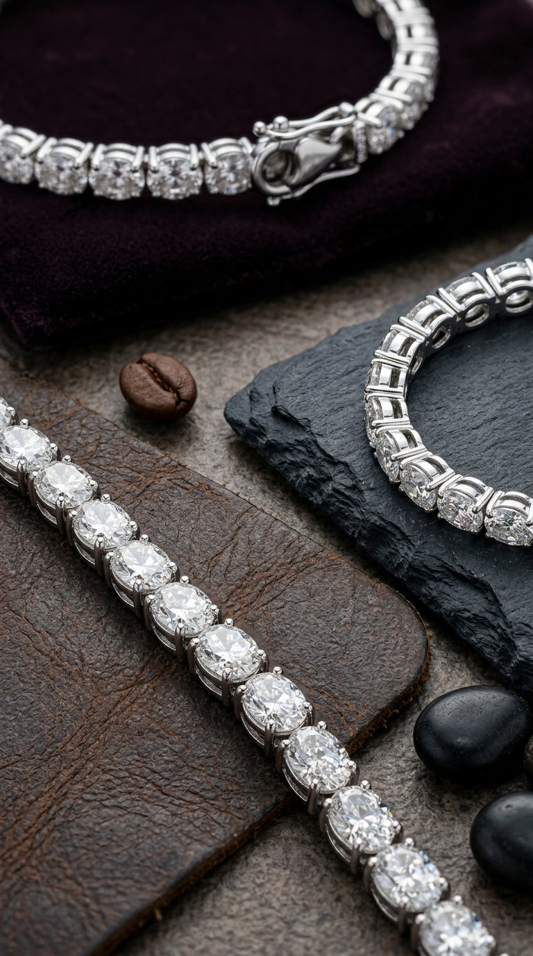 Oval Moissanite Tennis Bracelet