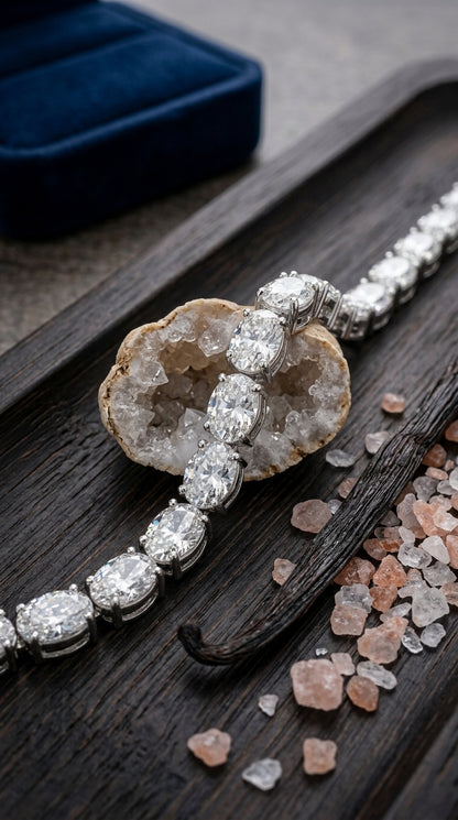 Oval Moissanite Tennis Bracelet