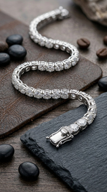 Oval Moissanite Tennis Bracelet