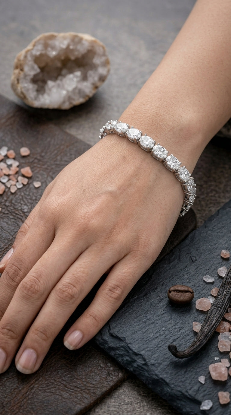 Oval Moissanite Tennis Bracelet