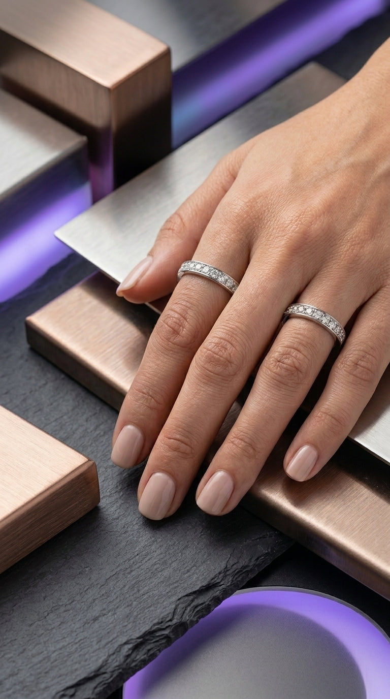 Classic Moissanite Eternity Band Ring