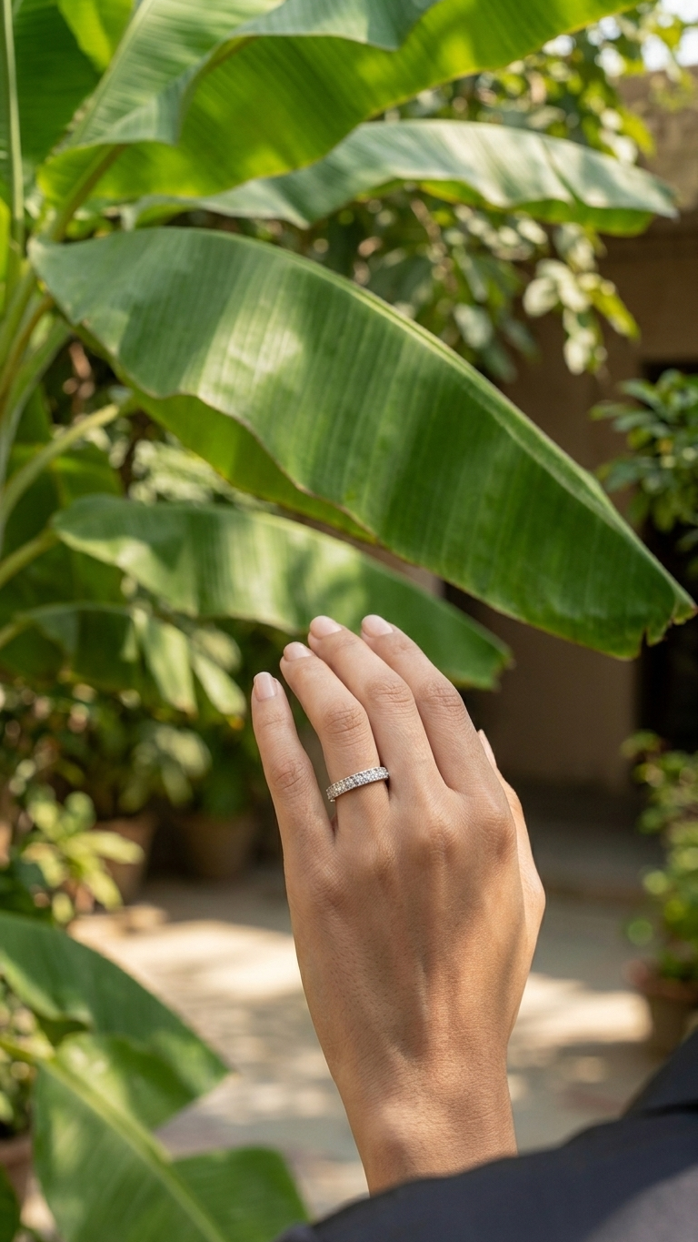 Classic Moissanite Eternity Band Ring