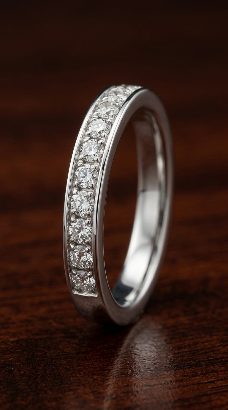 Classic Moissanite Eternity Band Ring