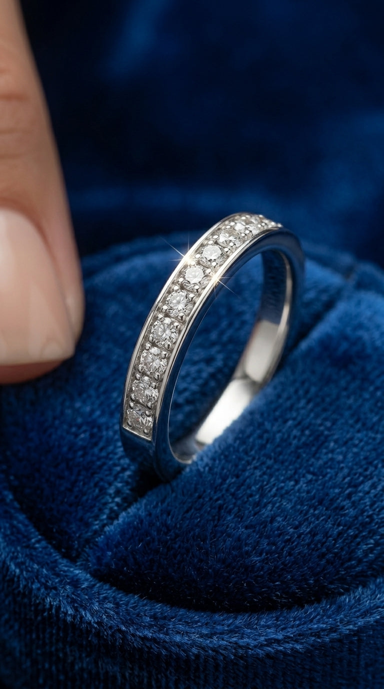 Classic Moissanite Eternity Band Ring