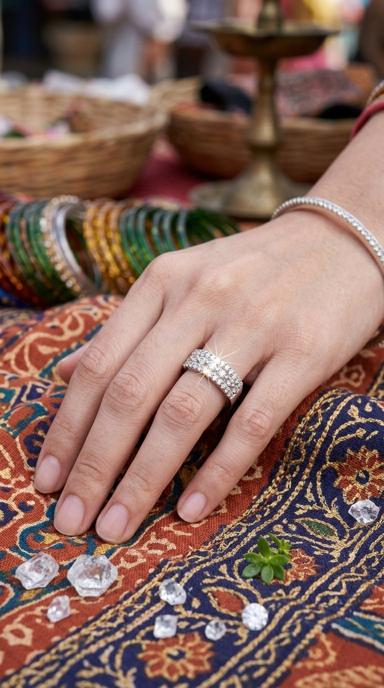 Pavé Moissanite Band Ring