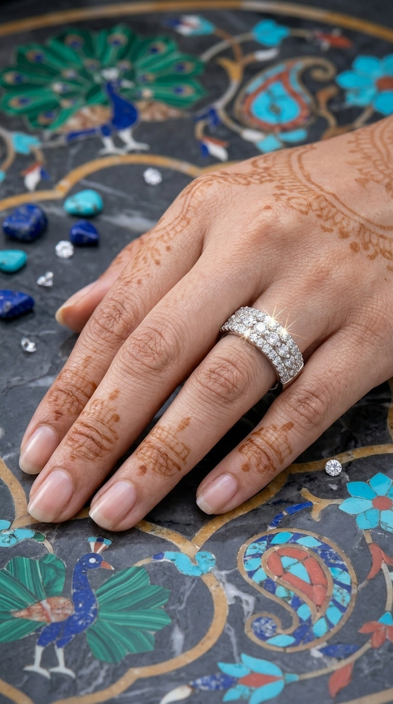 Pavé Moissanite Band Ring