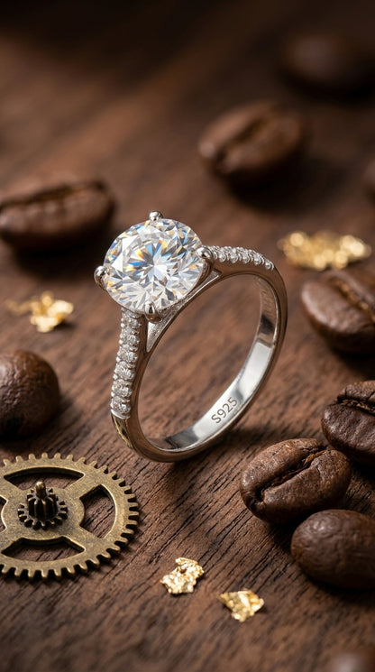 Classic Solitaire Moissanite Ring
