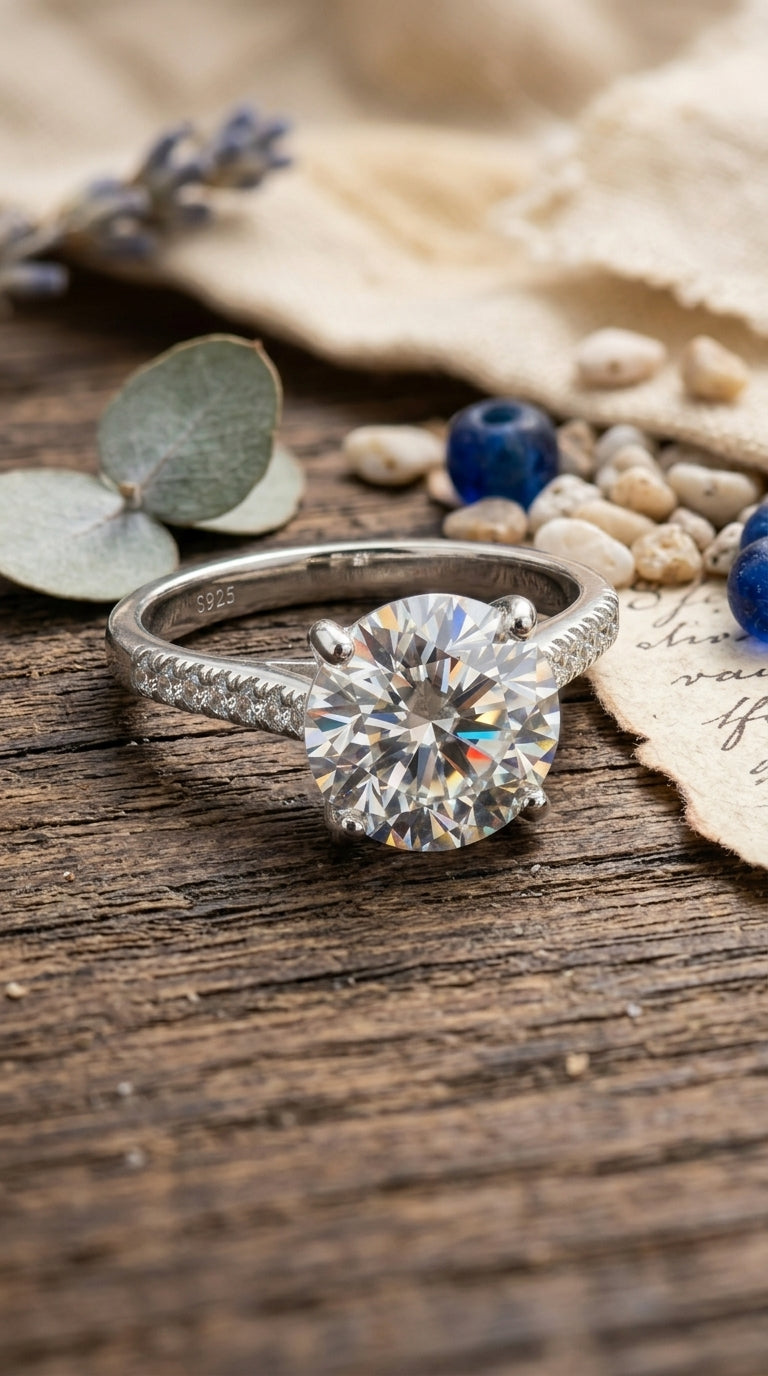 Classic Solitaire Moissanite Ring