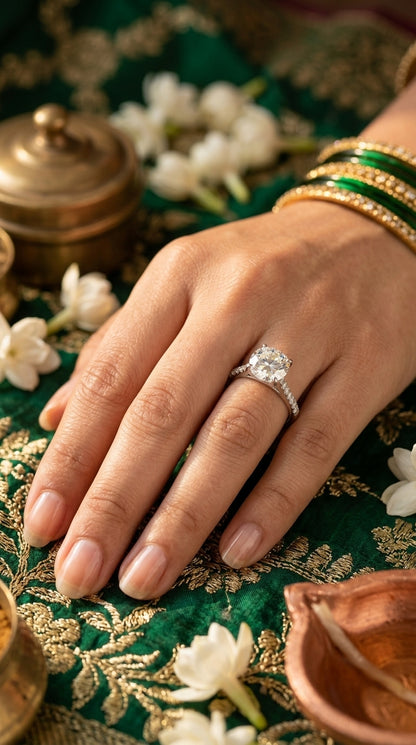 Classic Solitaire Moissanite Ring